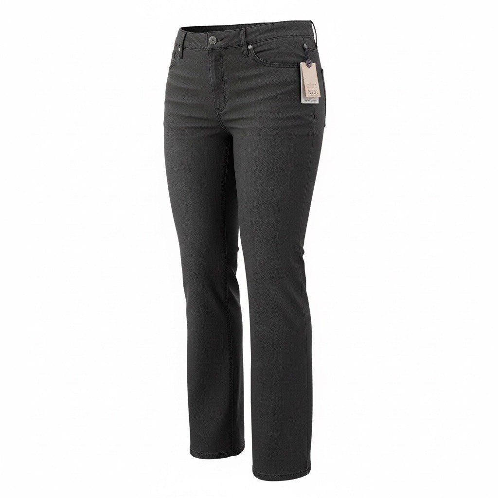 Nydj High Rise Straight Leg Jeans Black 4x Lift Tuck Technology 49 Waist Nwt